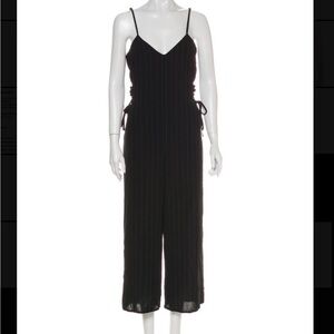 Cupcakes & Cashmere Pinstripe Black Jumpsuit